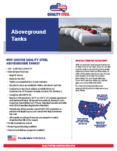 Aboveground tank spec sheet